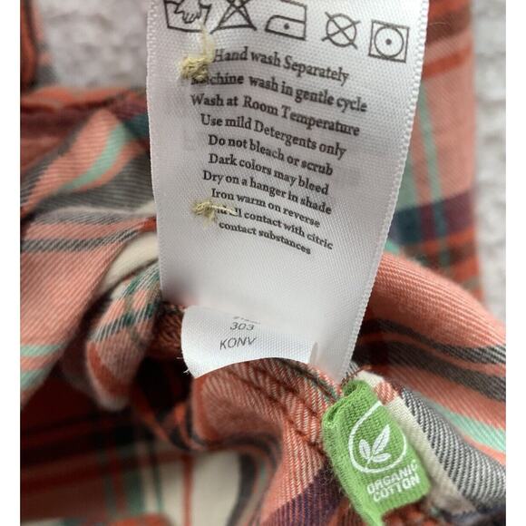 Mountain Khakis Meridian Shirt Mens Medium Classic Fit Plaid Flannel Organic - Picture 7 of 9